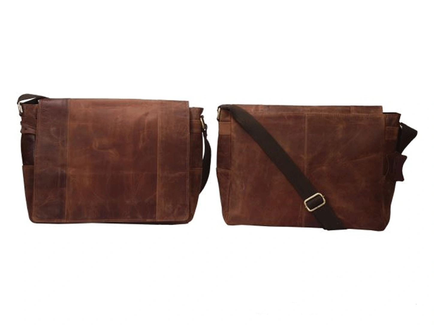 Slim Tan Leather Crossbody Bag